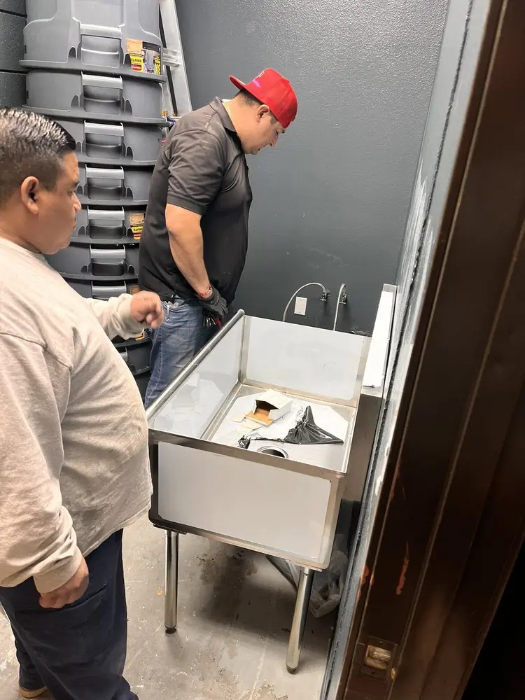 Commercial plumbing and sink installation in Belen
